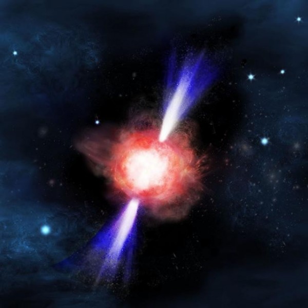 Visione artistica di una supernova “a getto”. Fonte: Kavli IPMU