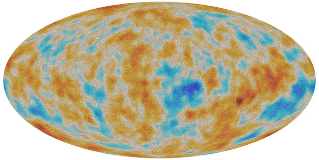 La mappa di polarizzazione di Planck. Credit: Copyright ESA and the Planck Collaboration