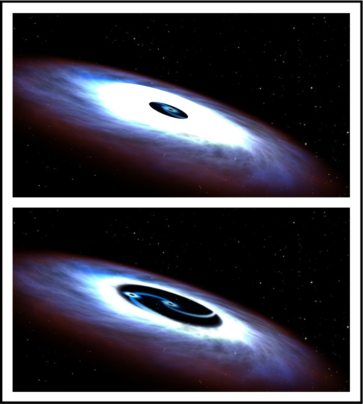 L’immagine in basso ha come fonte lo Space Telescope Science Institute, Baltimore, Maryland; quella in alto è una mia “brutale” elaborazione…