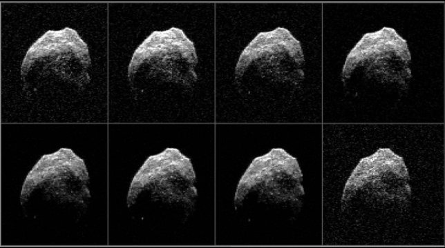 Le immagini radar ricevute a Green Bank mostrano particolari ben più dettagliati rispetto al lavoro singolo di Arecibo. Fonte: NASA/JPL-Caltech/GSSR/NRAO/AUI/NSF