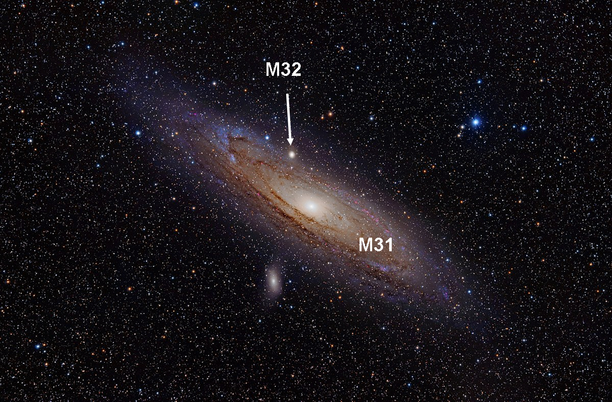 Ciò che resta della M32 rispetto alla M31.