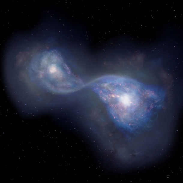  Visione "artistica" di ciò che ha determinato ALMA. Fonte: National Astronomical Observatory of Japan